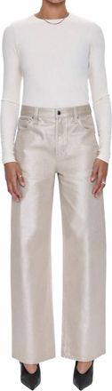 Pistola Denim Tate High Rise Bowed Leg Jeans In Champagne Luster