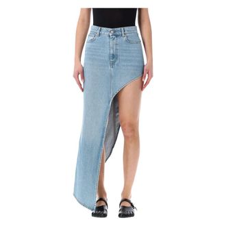 Coperni Dames, Rokken, Blauw, Maat: S Katoen