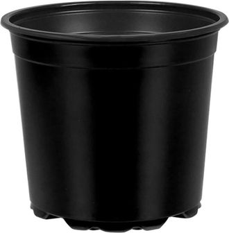 vidaXL Maceta De Flores 200 Pcs Negro &Oslash; 15 X 13 Cm Pl&aacute;stico Vidaxl