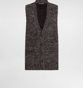 Dolce & Gabbana Smoothwool Vest - Man Sweaters And Cardigans Multi-colored 46