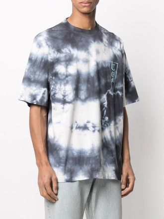 Marcelo Burlon Mens Com Logo Tie-Dye Oversize T-Shirt Multiple Colors Clothing > Polo & T-Shirts