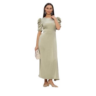 Notre-V Nv-Hente Maxi Jurk - Dames - Jurken - Groen - Maat: S