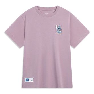 Li-Ning (WMNS) Li-Ning x Disney Stitch Graphic T-shirt Mauve AHST500-3