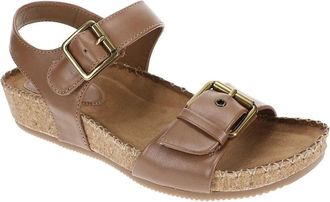 S&ouml;fft Gypsy Strappy Womens Brown Leather Whipstitch Trim Sandals ZOGG2910