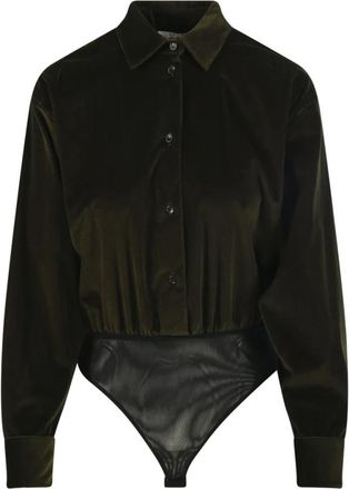 Max Mara Groene Mos Vruchtbare Shirt - Dames - Bodies - Groen - S - Tops