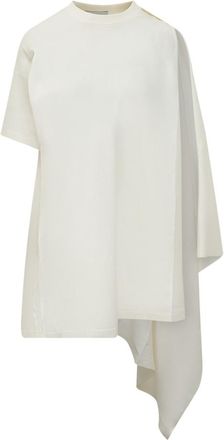 Coperni White Solid Crew Neck Mini Dress
