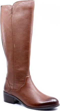 Salvia Gilly Calf-High Boot In Pebble Cuoio