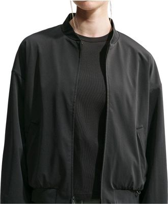 Nike (WMNS) Nike 24.7 PerfectStretch Dri-FIT UV Protection Oversized Bomber Jacket Black Dark Smoke Grey IO2405-010