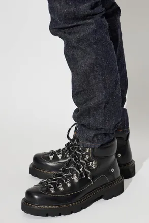 Dsquared2 Leather Shoes Canadian, Mens, Black