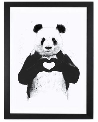 iCanvas Icanvas All You Need Is Love By Balazs Solti Black Framed Fine Art Paper Print