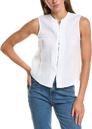 Splendid Gauze Button Tank