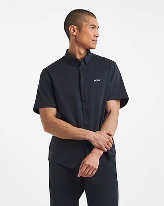 HUGO BOSS Motion Stretch Shirt - Navy