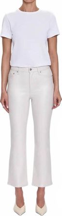 Pistola Denim Lennon High Rise Cropped Bootcut Jean In Ivory Luster