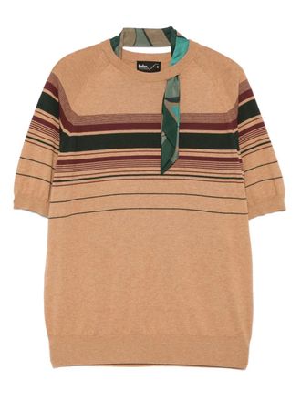 Kolor Gestreept T-shirt - Bruin