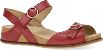 Dansko Womens Candace Sandals In Burnished Nappa Red