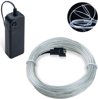 OEM Guirnalda De Luces Led, Luces De Ne&oacute;n Flexibles, Funcionan Con Pilas, Ideales Para Fiestas, Navidad, Cumplea&ntilde;os Y Bodas, Con Mando A Distancia, Resist