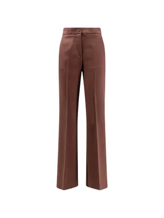 Pinko Brown New Serenidad Straight-Leg Tailored Pants