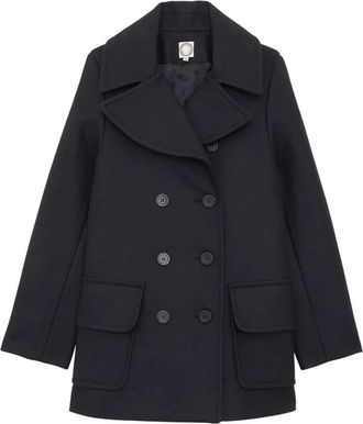 Ines De La Fressange S&eacute;raphine Jas - Dames - Mantel - Blauw - L - Katoen - Jassen