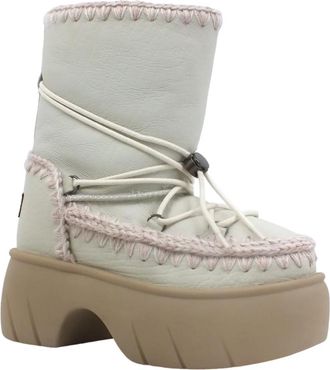 Mou Winterlaars - Dames - Winterlaarzen - Wit - 39 EU - Leer - Schoenen