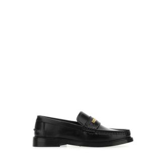 Moschino Loafers, female, Black, 3 UK, Black Leather Loafers