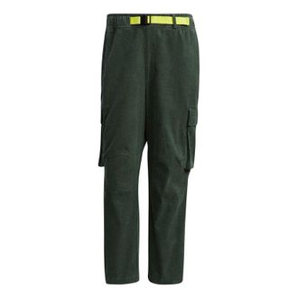adidas Ub Pnt Cdr Sports Cargo Pocket corduroy Long Pants Green GP1813