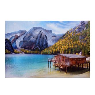 Hhg Hhg - Pintura Mural Paisaje 770, Lienzo Pintura Arena, Pintado A Mano Mural Xl, 80x120cm