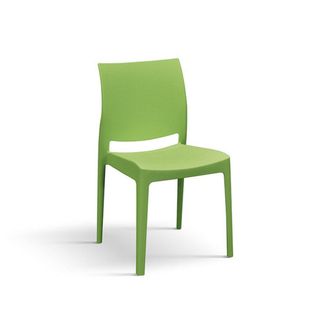 Konte Design Lote de 4 sillas de polipropileno verde, apilables