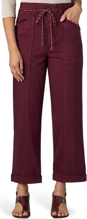 Wit & Wisdom Ultra Skyrise High Waist Relaxed Stretch Cotton Pants in Zinfandel at Nordstrom, Size 00