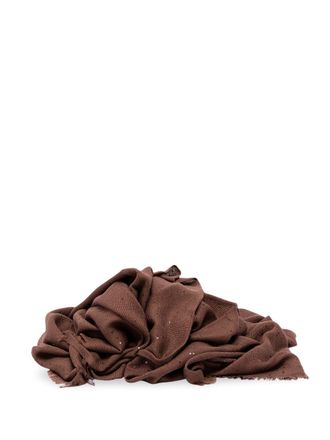 Brunello Cucinelli Cashmere And Silk Diamond Yarn Scarf
