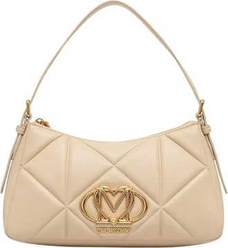 Love Moschino Borsa PU Embossed - Dames - Schoudertassen - Beige - ONE Size - Leer - Tassen