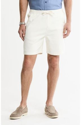 J.A.C.H.S. Cotton Twill Drawstring Shorts in White at Nordstrom, Size Xx-Large