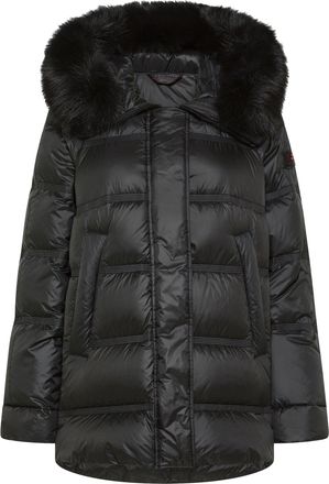 Peuterey Black Takan Mqn 04 Fur Recycled Down Jacket