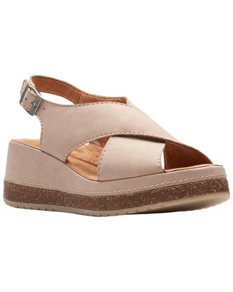 Clarks Kassanda Step Nubuck Wedge Sandal
