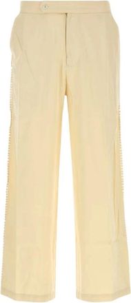 Baziszt Corniche Pant - Heren - Wijde Broeken - Beige - L - Katoen - Broeken