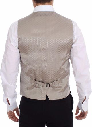 Dolce & Gabbana Silk-Lined Cotton Dress Vest - Black