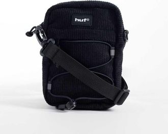 HUF Bowery - Borsello in tessuto a coste nero