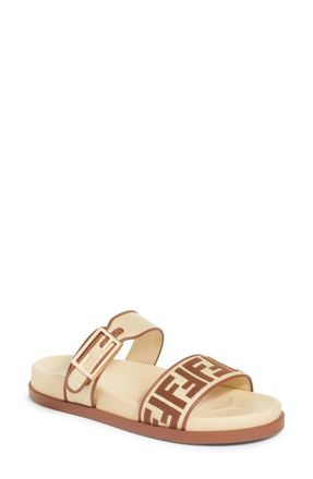 Fendi Feel Slide Sandal in Brown at Nordstrom, Size 9.5Us