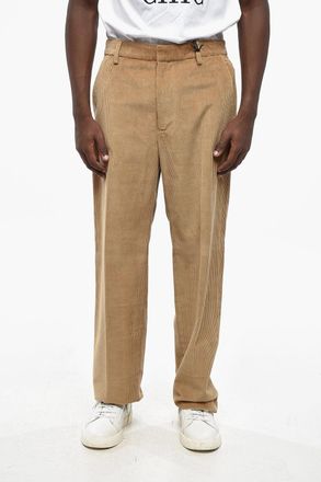 Dsquared2 Pantaloni in Velour a Coste a Gamba Dritta Dsquared2