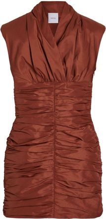 Patou open-back mini dress - women - Recycled Polyester - 34 - Brown