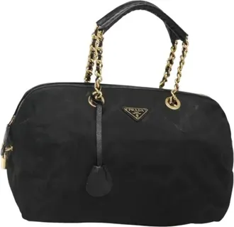 Prada Pre-owned Handbags, female, Black, Size: ONE SIZE Pre-owned Vintage Shoulder Bag