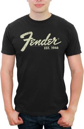 Fender Mens Fender Distressed Logo Graphic T-Shirt in Black at Nordstrom, Size Xx-Large