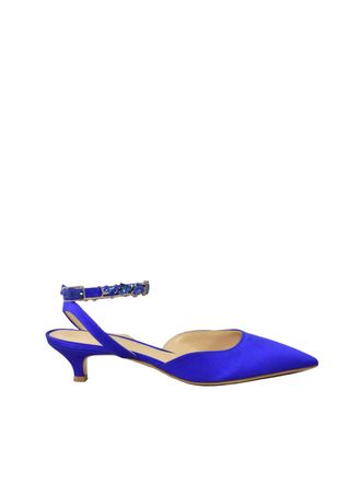 P.A.R.O.S.H. Blue Chanel Viscose Silk Shoes