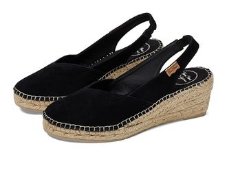 Toni Pons Betty-A Womens Wedge Shoes Black Suede : EU 42 (US Womens 10.5-11) M