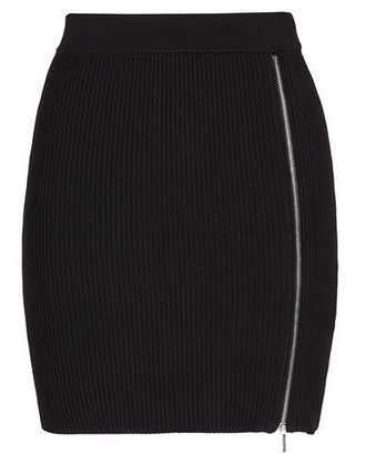 8 by YOOX VISCOSE BLEND MINI SKIRT WITH ZIP DETAIL