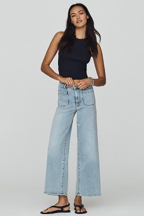 Frame Denim Le Pixie High-Rise Wide-Leg Jeans