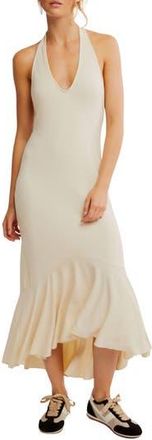 Free People Alix Halter Midi Dress in Bleached Sand at Nordstrom Rack, Size Small