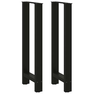 vidaXL Vidaxl Gambe Per Tavolo Da Bar Nere 2 Pz 40x(100-101) Cm In