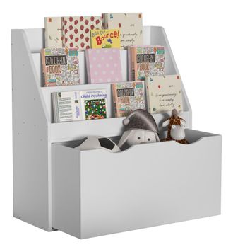 VCM Estante De Madera Vcm Con Caj&oacute;n De Rodillos Estante Para Ni&ntilde;os Ahorrador De Espacio Dimensiones: Al. 80 X An. 73 X P. 30 Cm Estante Elegante De Pie Ca