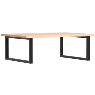 vidaXL Vidaxl - Estante De Lavabo De Pared De Acero Y Madera Maciza De Roble