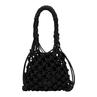 Pinko Hobo Bag - Dames - Schoudertassen - Zwart - ONE Size - Polyester - Tassen